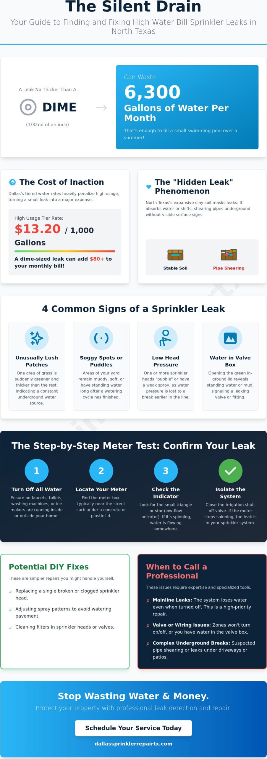 High Water Bill? The DFW Homeowner’s Checklist for Sprinkler Leaks