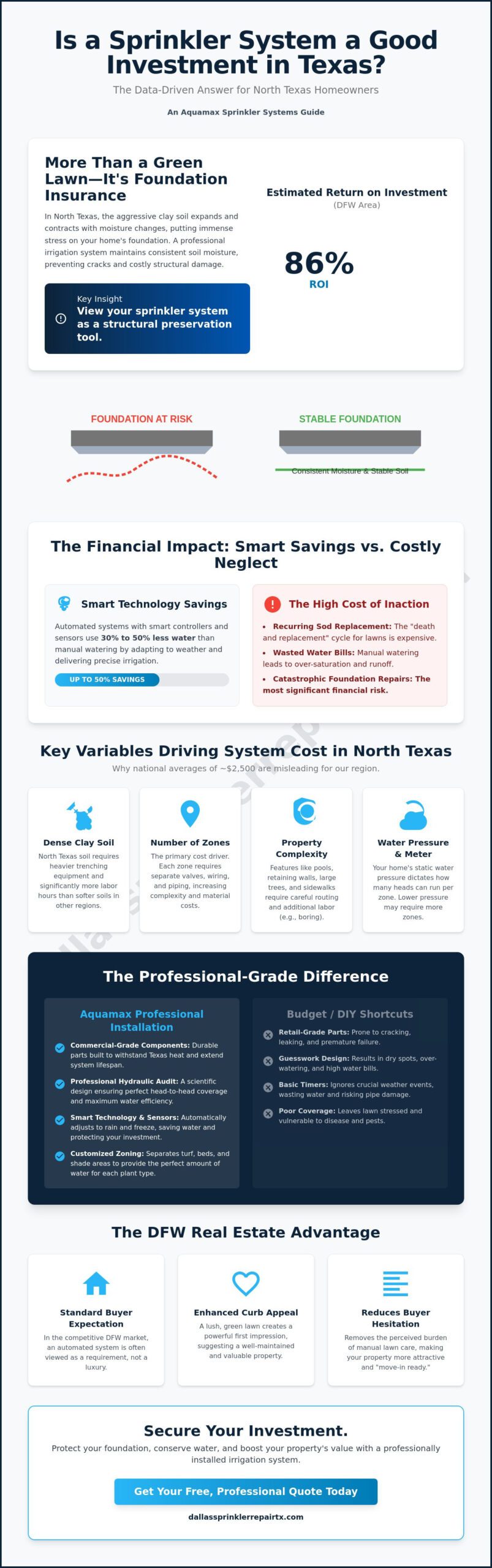 Is a Sprinkler System a Good Investment in Texas? 2026 Cost & ROI Guide