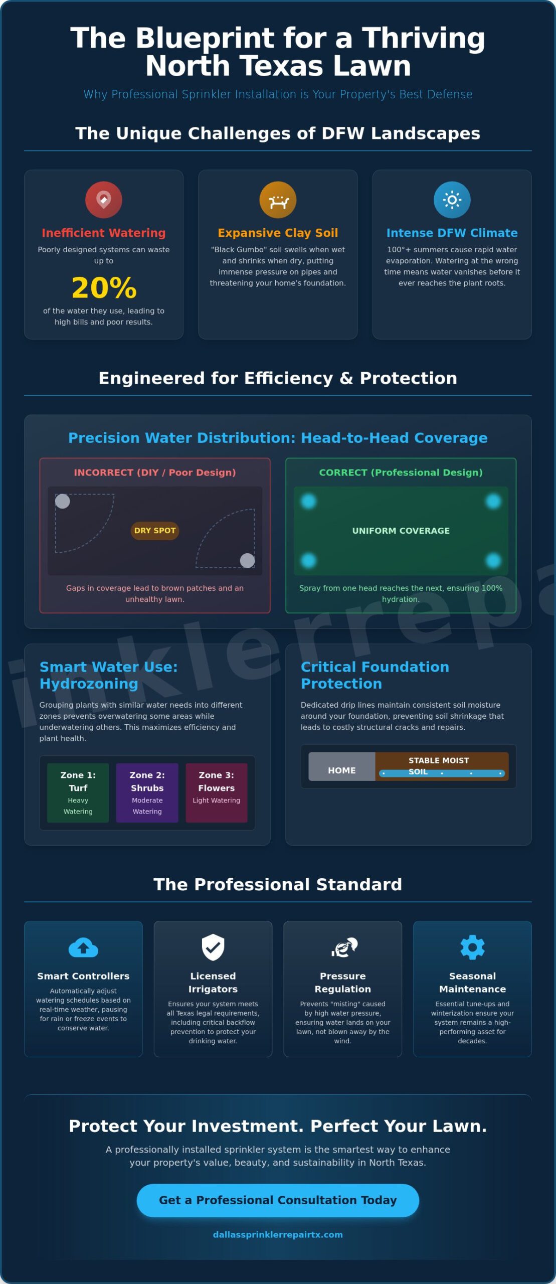 Professional Sprinkler System Installation in Dallas & Plano