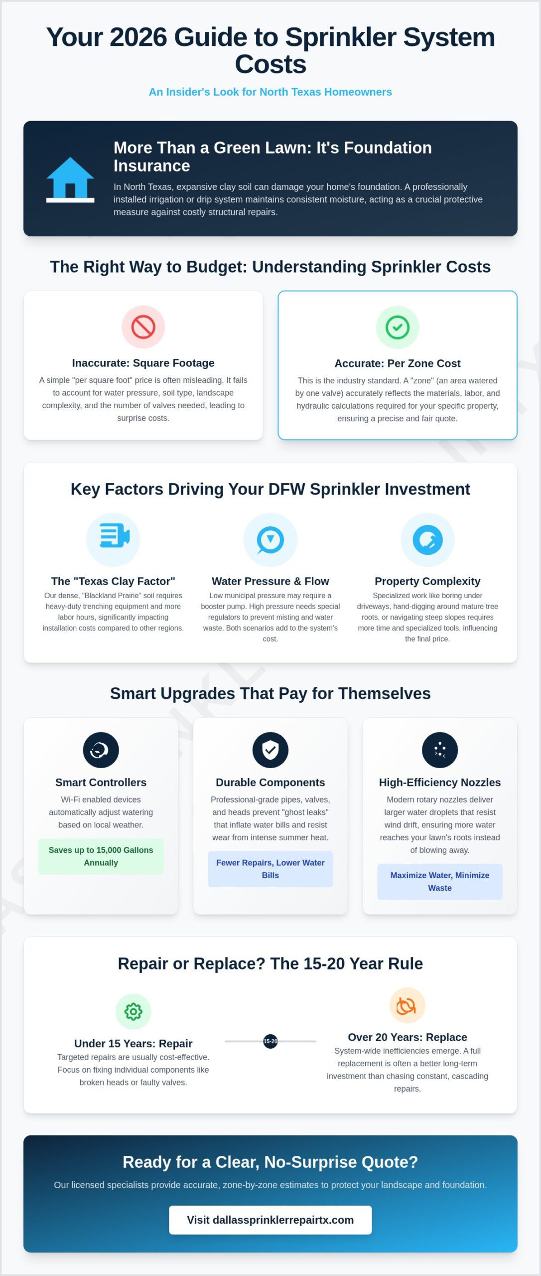 Sprinkler System Costs in Dallas: 2026 Pricing Guide