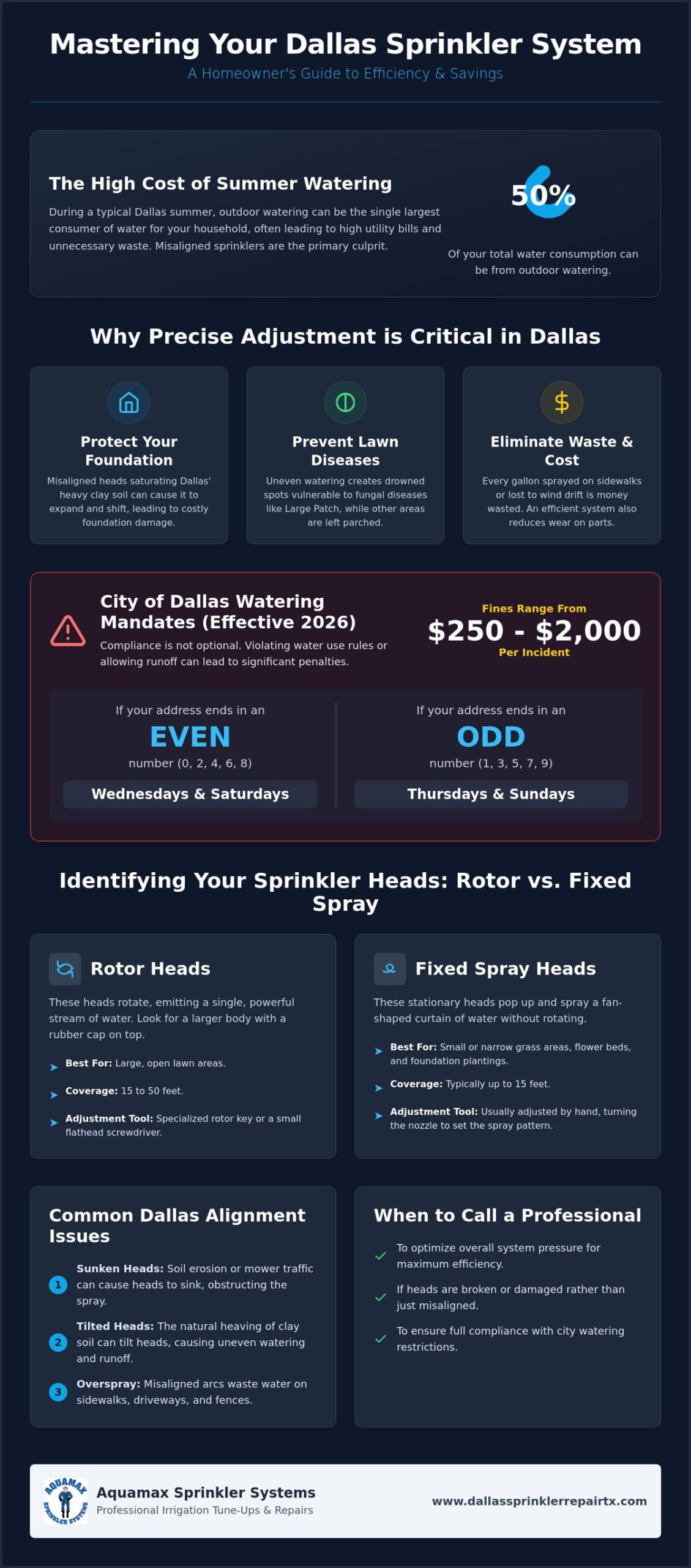 Sprinkler Head Adjustment Dallas: A 2026 Guide to Water Efficiency