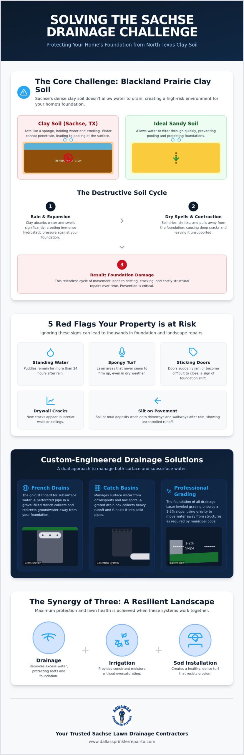 Lawn Drainage Contractors in Sachse: Protecting Your Home’s Foundation