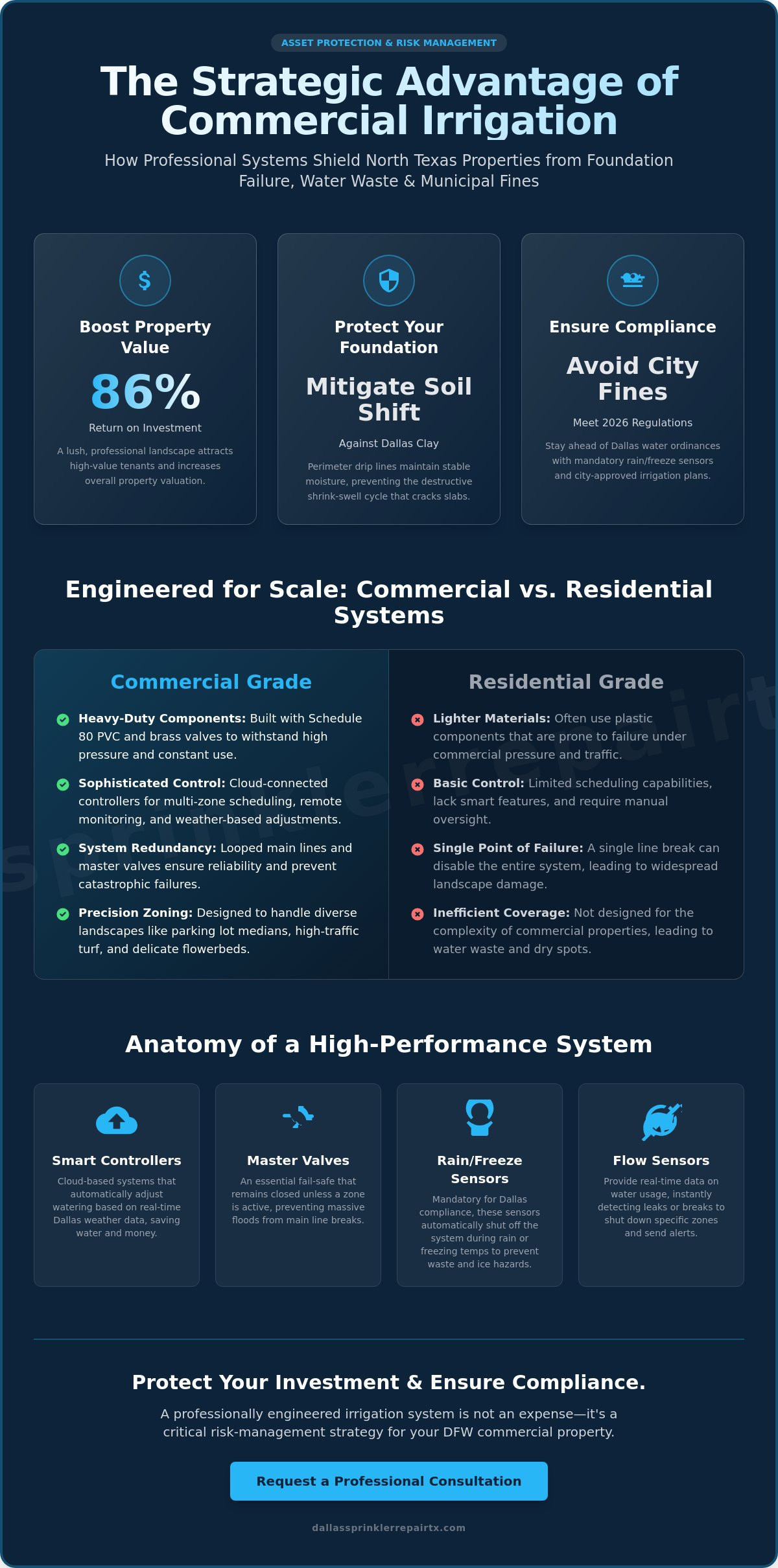 Commercial Irrigation Installation in Dallas: The 2026 Property Manager’s Guide