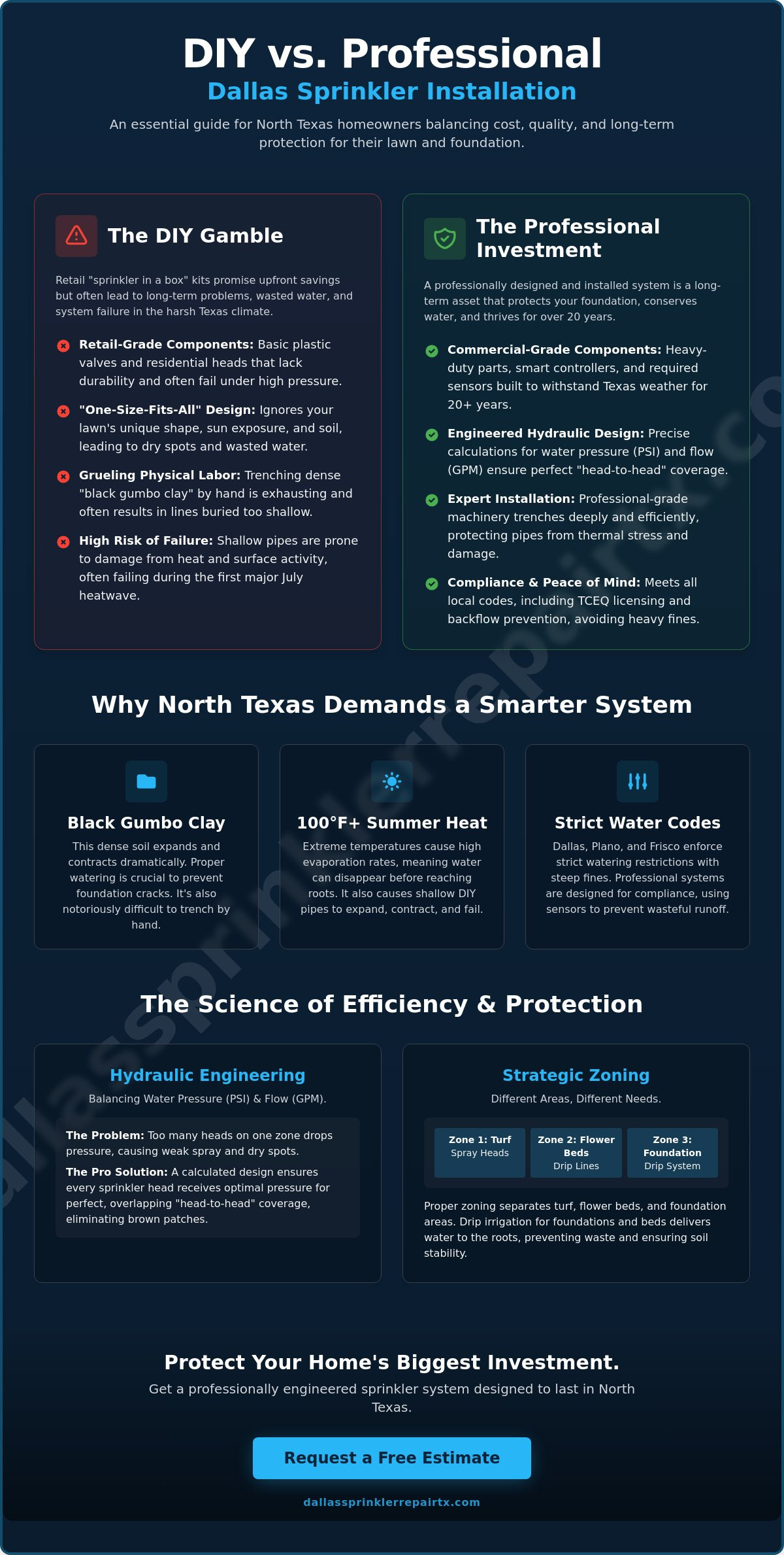 DIY vs. Professional Sprinkler Installation in Dallas: 2026 Homeowner’s Guide